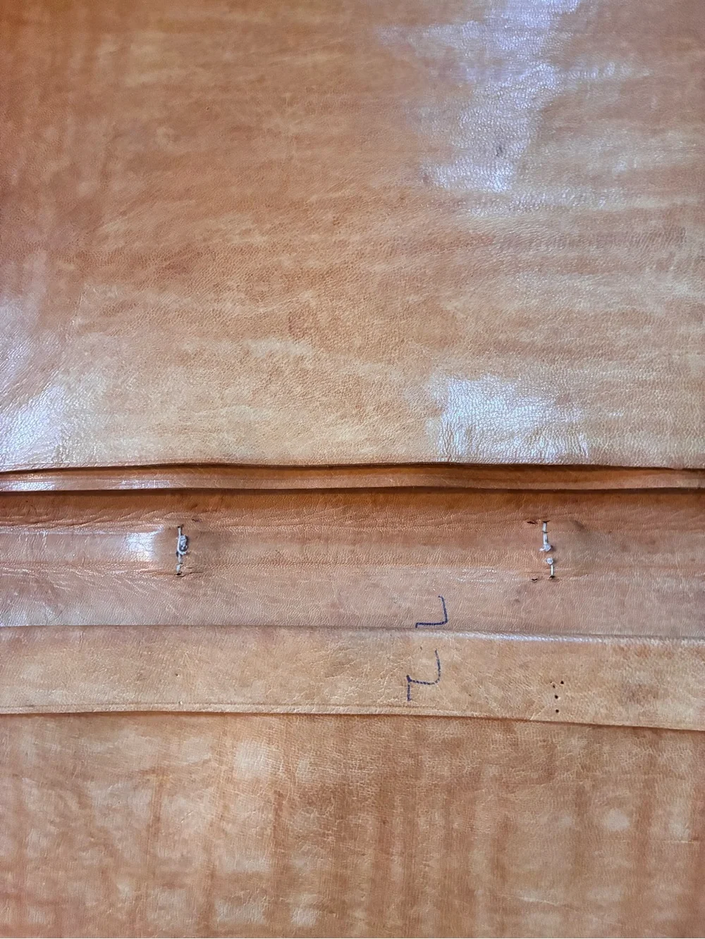 Vintage Handcrafted Leather Portfolio Briefcase Folio Whipstitched Document Case